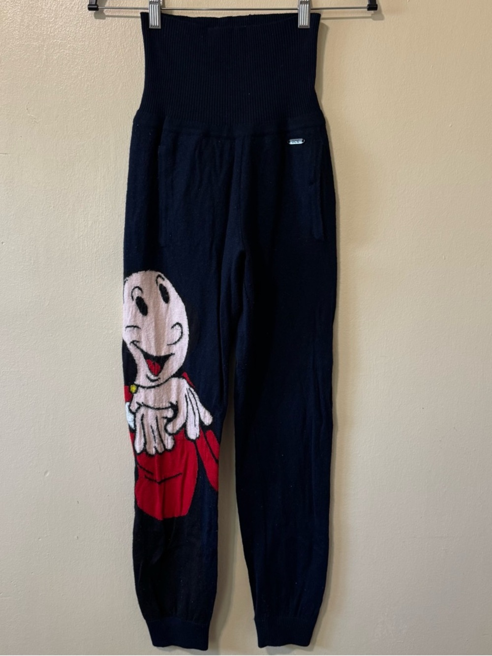 Iceberg Gilmar Disney Olive Oyl Popeyes Black Knit Knit Pants Retro Y2K Vintage